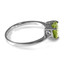 1 1/3 CT Heart Green Peridot Cocktail Ring in 0.925 White Sterling Silver (MDS170221)