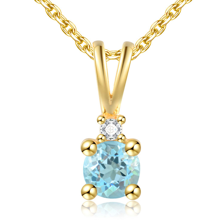 Blue Topaz Necklace Yellow Gold | Sale | Majesty Diamonds