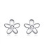 Silver Flower Stud Earrings | Majesty Diamonds