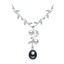 Teardrop Multi-Color Freshwater Pearl Branching Nature Pendant Necklace in 0.925 White Sterling Silver With Chain (MDS210016)