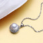 Round White Freshwater Pearl Halo Pendant Necklace in 0.925 White Sterling Silver With Chain (MDS210022)