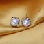Round White Freshwater Pearl Clover Stud Earrings in 0.925 White Sterling Silver (MDS210037)