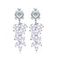 Teardrop White Freshwater Pearl Chandelier Drop/Dangle Earrings in 0.925 White Sterling Silver (MDS210053)