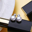 Round White Freshwater Pearl Earrings and Pendant Set in 0.925 White Sterling Silver (MDS210070)