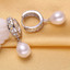 Teardrop White Freshwater Pearl Drop/Dangle Earrings and Pendant Set in 0.925 White Sterling Silver (MDS210084)
