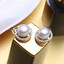 Round White Freshwater Pearl Stud Leaf Earrings and Pendant Set in 0.925 White Sterling Silver (MDS210086)