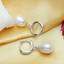 Teardrop White Freshwater Pearl Drop/Dangle Solitaire Earrings and Pendant Set in 0.925 White Sterling Silver (MDS210087)