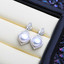 Round White Freshwater Pearl Drop/Dangle Earrings and Pendant Set in 0.925 White Sterling Silver (MDS210092)