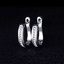 2/5 CTW Round White Cubic Zirconia Huggie Earrings in 0.925 White Sterling Silver (MDS210100)