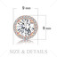 4 CTW Round White Cubic Zirconia Stud Rose Gold Plated Earrings in 0.925 Sterling Silver (MDS210101)