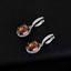 7 1/5 CTW Oval Brown Quartz Drop/Dangle Earrings in 0.925 White Sterling Silver (MDS210104)