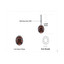 7 1/5 CTW Oval Brown Quartz Drop/Dangle Earrings in 0.925 White Sterling Silver (MDS210104)
