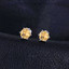 9/10 CTW Round Orange Citrine Stud Earrings in 0.925 White Sterling Silver (MDS210108)