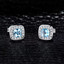 4/5 CTW Cushion Blue Topaz Stud Earrings in 0.925 White Sterling Silver (MDS210111)