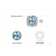 4/5 CTW Cushion Blue Topaz Stud Earrings in 0.925 White Sterling Silver (MDS210111)