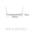 Bar Necklace in 0.925 White Sterling Silver (MDS210127)