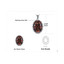 8 1/10 CTW Oval Brown Quartz Halo Pendant Necklace in 0.925 White Sterling Silver With Chain (MDS210129)