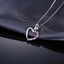 1/10 CTW Round Pink Nano Sapphire Heart Pendant Necklace in 0.925 White Sterling Silver With Chain (MDS210146)