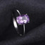 1 1/10 CT Oval Purple Amethyst Cocktail Ring in 0.925 White Sterling Silver (MDS210158)