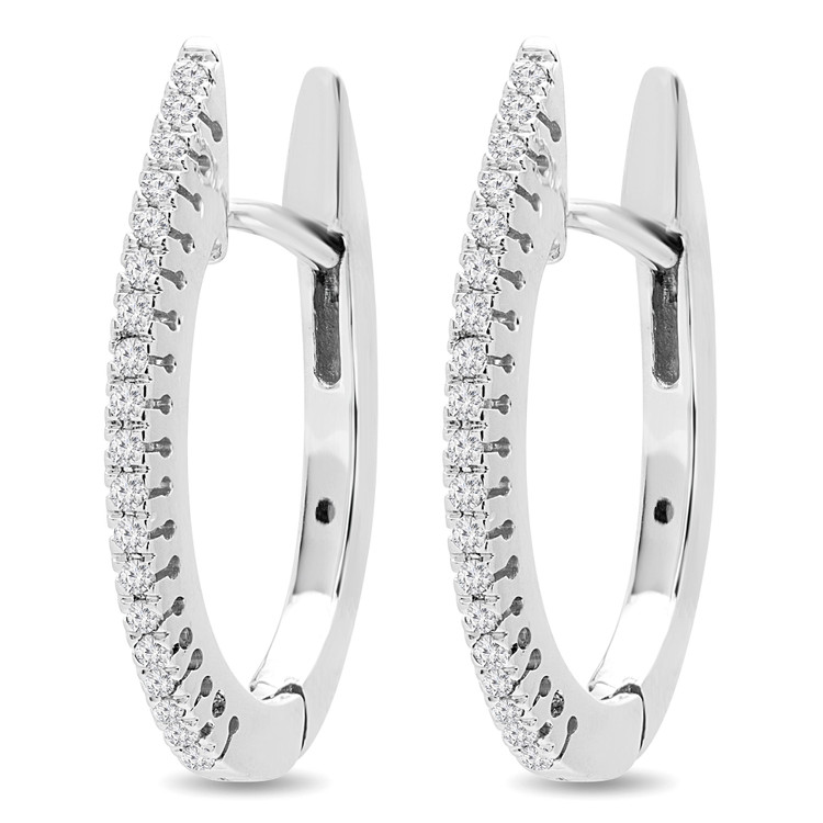 14K Gold Diamond Hoop Earrings | Majesty Diamonds