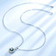 Round Green Nano Emerald Halo Pendant Necklace in 0.925 White Sterling Silver With Chain (MDS210195)