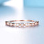 CTW Round White Cubic Zirconia Semi-Eternity Rose Gold Plated Ring in 0.925 Sterling Silver (MDS210220)