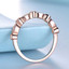 CTW Round White Cubic Zirconia Semi-Eternity Rose Gold Plated Ring in 0.925 Sterling Silver (MDS210220)
