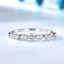 CTW Round White Cubic Zirconia Semi-Eternity Ring in 0.925 White Sterling Silver (MDS210222)