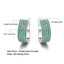 Round Green Nano Emerald Drop/Dangle Earrings in 0.925 White Sterling Silver (MDS210253)