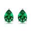 Pear Green Nano Emerald Stud Earrings in 0.925 White Sterling Silver (MDS210266)