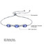 Oval Blue Nano Tanzanite Link Bracelet in 0.925 White Sterling Silver (MDS210286)