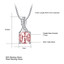 Cushion Pink Nano Morganite Solitaire with Accents Pendant Necklace in 0.925 White Sterling Silver With Chain (MDS210290)