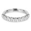 2/3 CTW Round Diamond Bar Set Semi-Eternity Wedding Band Ring in 14K White Gold (MDR170077)