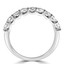 2/3 CTW Round Diamond Bar Set Semi-Eternity Wedding Band Ring in 14K White Gold (MDR170077)