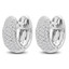 14K White Gold Diamond Huggie Earrings | Majesty Diamonds
