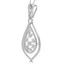 1 5/8 CTW Round Diamond Large Double Halo Cluster Pendant Necklace in 14K White Gold (MDR190030)