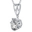 1 CT Round Moissanite Solitaire Pendant Necklace in 0.925 White Sterling Silver With Chain (MDS210297)