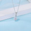 1 CTW Round Moissanite Solitaire with Accents Pendant Necklace in 0.925 White Sterling Silver With Chain (MDS210298)