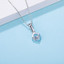 1 CTW Round Moissanite Solitaire with Accents Pendant Necklace in 0.925 White Sterling Silver With Chain (MDS210298)