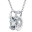 1 CT Round Moissanite Solitaire Pendant Necklace in 0.925 White Sterling Silver With Chain (MDS210300)
