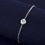1/2 CT Round Moissanite Link Bracelet in 0.925 White Sterling Silver (MDS210305)