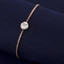 1/2 CT Round Moissanite Link Rose Gold Plated Bracelet in 0.925 Sterling Silver (MDS210307)