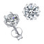 1 CTW Round Moissanite Stud Earrings in 0.925 White Sterling Silver (MDS210308)