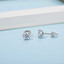 1 CTW Round Moissanite Stud Earrings in 0.925 White Sterling Silver (MDS210308)