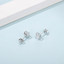 1 CTW Round Moissanite Stud Earrings in 0.925 White Sterling Silver (MDS210311)