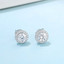 1 CTW Round Moissanite Halo Stud Earrings in 0.925 White Sterling Silver (MDS210312)
