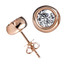 1 CTW Round Moissanite Stud Rose Gold Plated Earrings in 0.925 Sterling Silver (MDS210316)