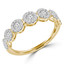 2/5 CTW Round Diamond Halo Cocktail Ring in 14K Yellow Gold (MDR210001)