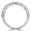 4/5 CTW Round Diamond Baguette Diamond Semi-Eternity Wedding Band Ring in 14K White Gold Not-Sizable (MDR210003)