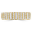 3/4 CTW Round Diamond Baguette Diamond Semi-Eternity Wedding Band Ring in 14K Yellow Gold Not-Sizable (MDR210004)